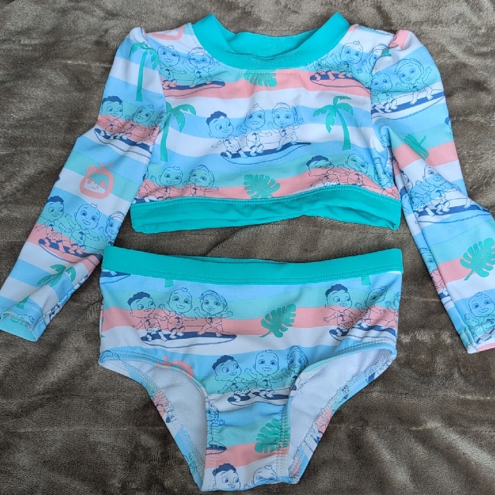 Kids Swim Set with Cartoon Print - Cocomelon